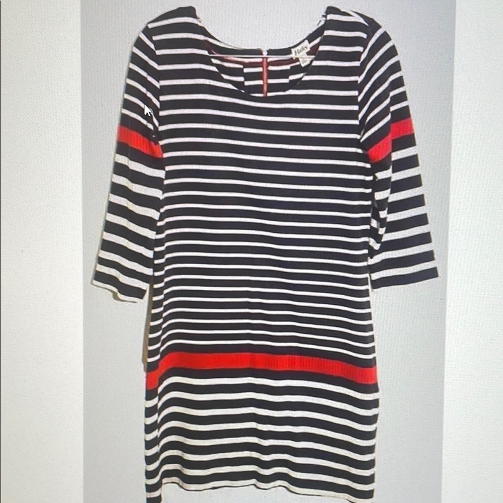 Striped Black and Red Mini Dress